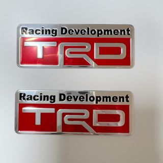 トヨタ - 2枚セット　TRD SPORTS  アルミ エンブレム  ステッカー