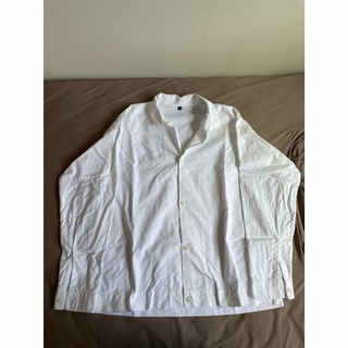 MUJI (無印良品) - 無印良品　コットンシャツ　デザイン　ホワイト