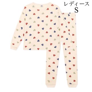 プチバトー(PETIT BATEAU)の新品 プチバトー 2024 SS 新作 レディース S 長袖 パジャマ ハート(その他)