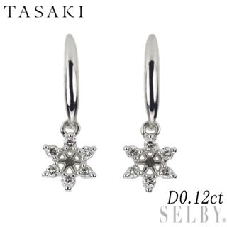 TASAKI - 田崎真珠 K14WG ダイヤモンド ピアス 0.12ct スノーフレーク
