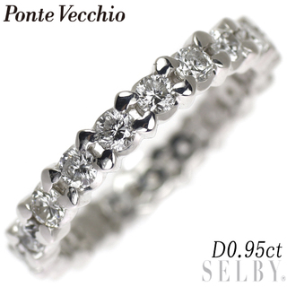 ポンテヴェキオ(PonteVecchio)のポンテヴェキオ K18WG ダイヤモンド リング 0.95ct フルエタニティ ハート(リング(指輪))