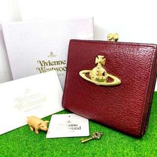 ヴィヴィアンウエストウッド(Vivienne Westwood)の【ヴィヴィアンウエストウッド/極美品】二つ折り財布【がま口/ミニ/ボルドー】(財布)