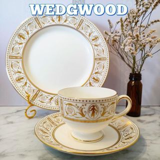 ウェッジウッド(WEDGWOOD)のウェッジウッド ゴールド グレシアン カップ＆ソーサー 紅茶 Cup 廃盤 リー(食器)