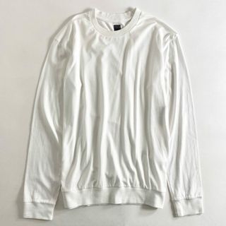 フェデーリ(FEDELI)の25e22 《未使用》 イタリア製 FEDELI フェデリ ジャージー 長袖Tシャツ ロングスリーブカットソー トップス サイズS ホワイト スーピマコットン メンズ(Tシャツ/カットソー(七分/長袖))