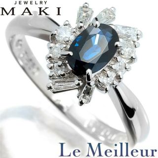 ジュエリーマキ - ジュエリーマキ Jewelry MAKI デザインリング サファイア 0.60ct ダイヤモンド 0.29ct Pt850 12号 新品仕上げ