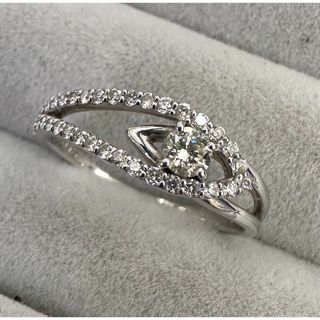 プラチナ ダイヤモンド リング PT950 計0.31ct(リング(指輪))