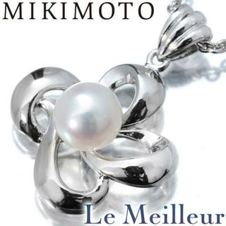 ミキモト(MIKIMOTO)のミキモト MIKIMOTO お花モチーフ ネックレス アコヤ真珠 SV925 新品仕上げ(ネックレス)