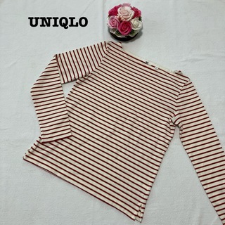 ユニクロ(UNIQLO)のUNIQLO ユニクロ　 レディース　ボーダートップス　コットン　Sサイズ　綿(Tシャツ(長袖/七分))
