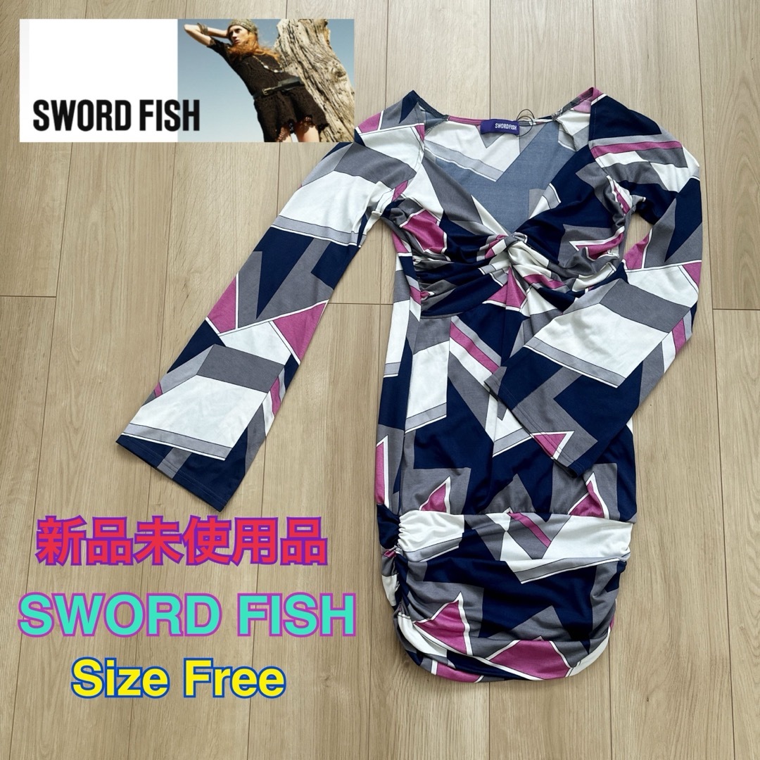 SWORD FISH(ソードフィッシュ)の未使用　美品　sword fish ワンピース ドレス レディースのワンピース(ミニワンピース)の商品写真