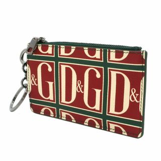 DOLCE&GABBANA - 【新品】ドルチェ＆ガッバーナ カードケース BP2524 AK443 HSY43 (グリーン系×レッド系×オフホワイト系)DOLCE&GABBANA D&G ロゴ カードホルダー ファスナー付 コインケース キーリング付 メンズ