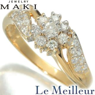 ジュエリーマキ(ジュエリーマキ)のジュエリーマキ Jewelry MAKI フラワーデザインリング ダイヤモンド 0.33ct K18 10号 新品仕上げ(リング(指輪))