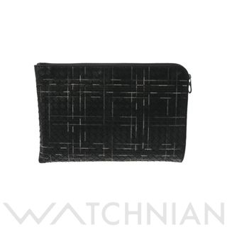 ボッテガヴェネタ(Bottega Veneta)の中古 ボッテガ ヴェネタ BOTTEGA VENETA B07283965D メンズ クラッチバッグ イントレチャート ブラック ラムスキン(セカンドバッグ/クラッチバッグ)