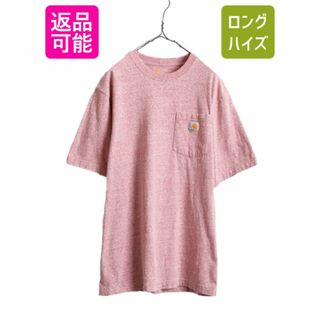 カーハート ポケット付き 半袖 Tシャツ メンズ M / 古着 CARHARTT ワンポイント ポケットT ロゴT ヘビーウェイト クルーネック 半袖Tシャツ(Tシャツ/カットソー(半袖/袖なし))