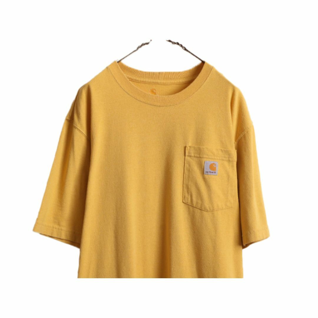 カーハート ポケット付き 半袖 Tシャツ メンズ L / 古着 CARHARTT ワンポイント ポケットT ロゴT ヘビーウェイト クルーネック 半袖Tシャツ メンズのトップス(Tシャツ/カットソー(半袖/袖なし))の商品写真