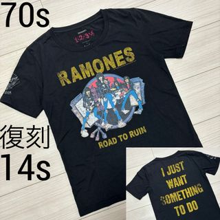 70s 復刻■RAMONES ラモーンズ■Road To Ruin Tシャツ M(Tシャツ(半袖/袖なし))