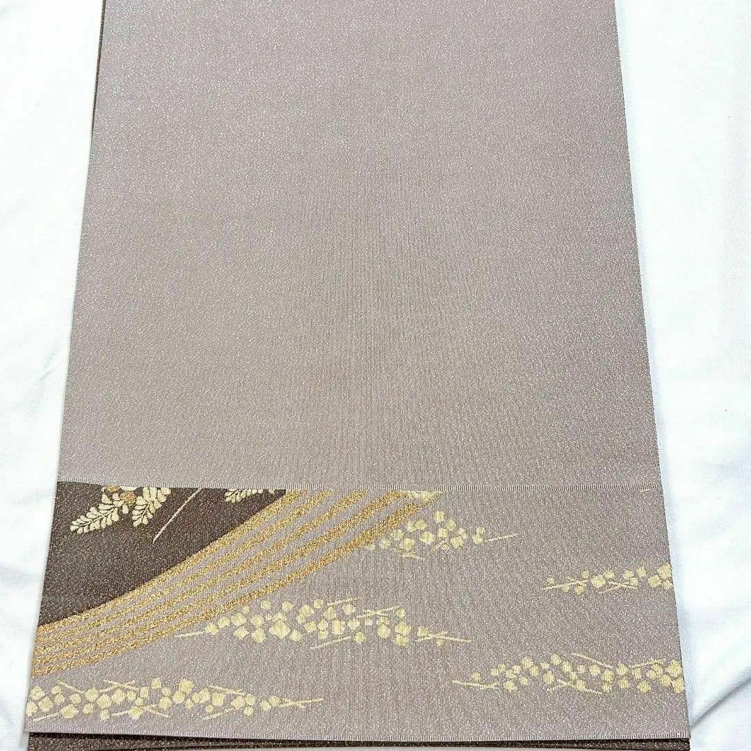 綴れ織　金通し　蜀江紋に様々な花模様の袋帯　着物　122w レディースの水着/浴衣(着物)の商品写真