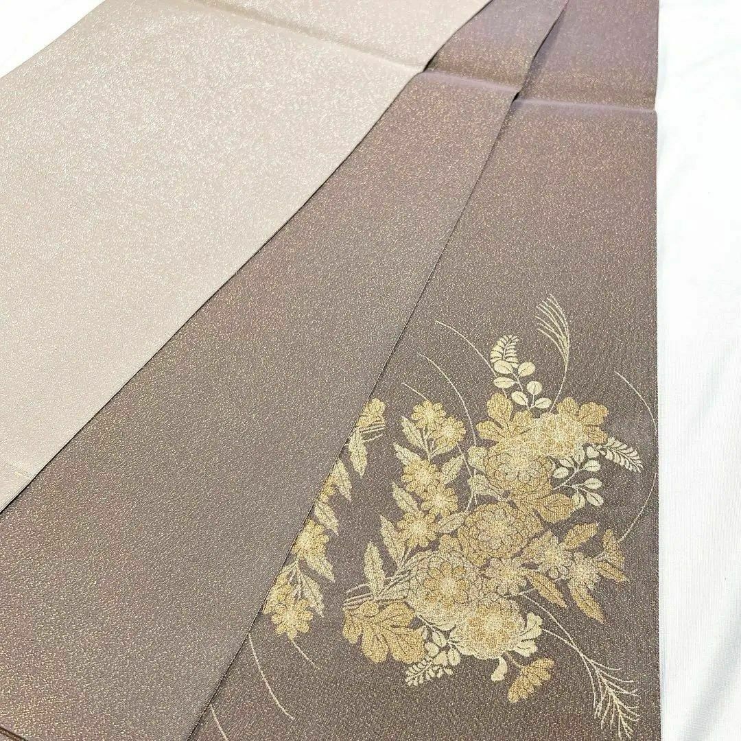 綴れ織　金通し　蜀江紋に様々な花模様の袋帯　着物　122w レディースの水着/浴衣(着物)の商品写真