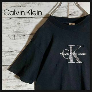 Calvin Klein - 【希少デザイン】カルバンクライン☆センター刺繍ロゴ　Tシャツ　CK 入手困難