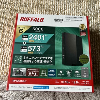 Buffalo - BUFFALO バッファロー Wi-Fiルーター WSR-3000AX4P-BK