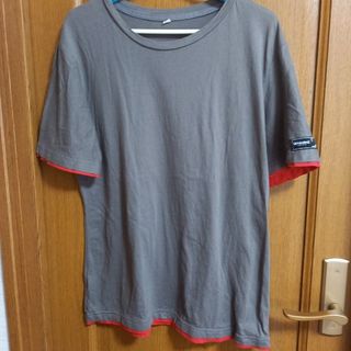 メンズ レイヤードTシャツ 大きいサイズ(Tシャツ/カットソー(半袖/袖なし))