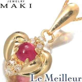 ジュエリーマキ(ジュエリーマキ)のジュエリーマキ Jewelry MAKI ハートモチーフネックレス ルビー ダイヤモンド K18 新品仕上げ(ネックレス)