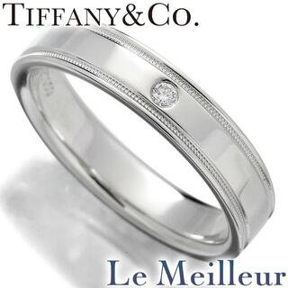 ティファニー(Tiffany & Co.)のティファニー トゥギャザー ダブルミルグレイン バンドリング ダイヤモンド Pt900 12号 TIFFANY&Co. 新品仕上げ(リング(指輪))