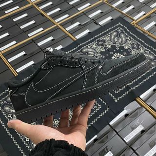 ナイキ(NIKE)のトラヴィススコット エアジョーダン1 ロー OG ブラック ファントム(スニーカー)