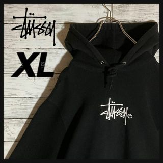 ステューシー(STUSSY)の【超レア】ステューシー☆センター刺繍ロゴ　パーカー　肉厚　裏起毛　入手困難(パーカー)