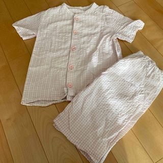 MUJI (無印良品) - 無印良品　ピンク　パジャマ　半袖　キッズ　140  150  