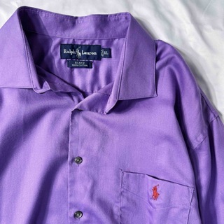ラルフローレン(Ralph Lauren)のRalph Lauren オーバーサイズ パープルカラーシャツ(シャツ)