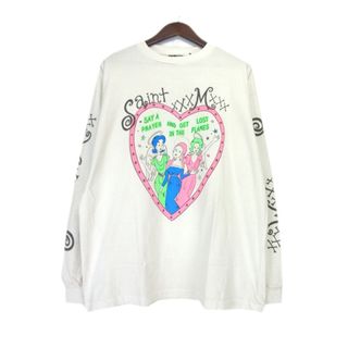 セントマイケル SAINT MICHAEL ■ 24SS 【 PINK HEART SM YS8 0000 020 】 ピンク ハート プリント ロング スリーブ 長袖 カットソー 33672(Tシャツ/カットソー(七分/長袖))