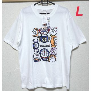 ドラえもん - 新品　メンズ　藤子F不二雄　キャラ　プリント　Tシャツ　ホワイト　L