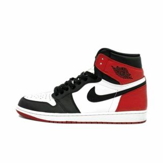 ナイキ(NIKE)のナイキ NIKE ■ 【 AIR JORDAN 1 RETRO HIGH OG Black Toe 2016 555088 125 】 エア ジョーダン 1 ハイ ブラック トゥ つま黒 2016年 スニーカー　n5607(スニーカー)