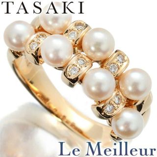 タサキ(TASAKI)のタサキ TASAKI デザインリング アコヤ真珠 3.9mm ダイヤモンド K18 10号 新品仕上げ(リング(指輪))