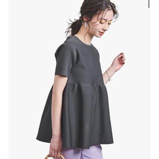 ユナイテッドアローズ(UNITED ARROWS)のユナイテッドアローズ　ペプラム　ショートリブトップス(カットソー(長袖/七分))