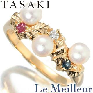 タサキ(TASAKI)のタサキ TASAKI デザインリング アコヤ真珠 4.16mm ダイヤモンド K18 9号 新品仕上げ(リング(指輪))