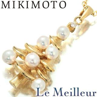 ミキモト(MIKIMOTO)のミキモト ツリーネックレス  アコヤ真珠 3.19mm ダイヤモンド 1.51ct K18 MIKIMOTO  中古 プレラブド 返品OK(ネックレス)