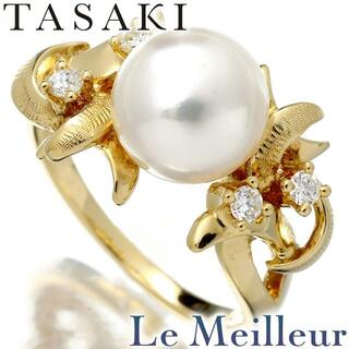 タサキ(TASAKI)のタサキ TASAKI デザインリング アコヤ真珠 8.2mm ダイヤモンド K18 8号 新品仕上げ(リング(指輪))