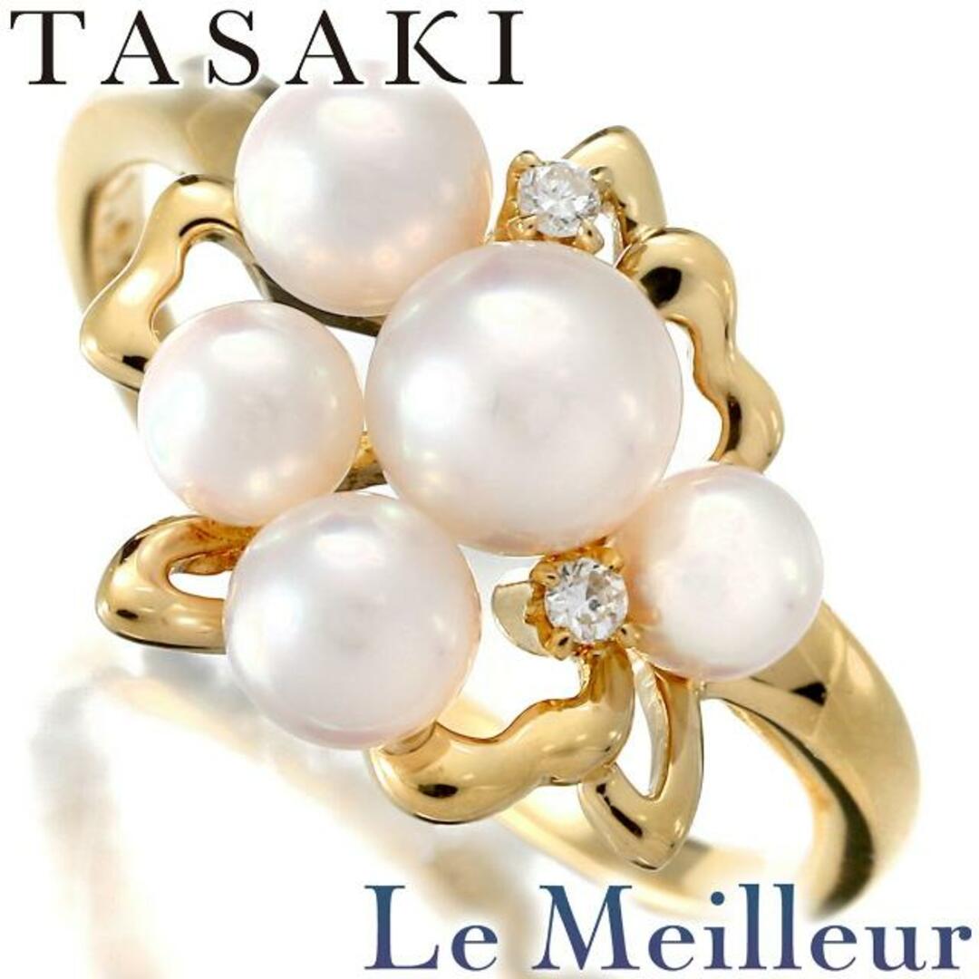 TASAKI(タサキ)のタサキ TASAKI デザインリング 5粒 アコヤ真珠 K18 10号 新品仕上げ レディースのアクセサリー(リング(指輪))の商品写真