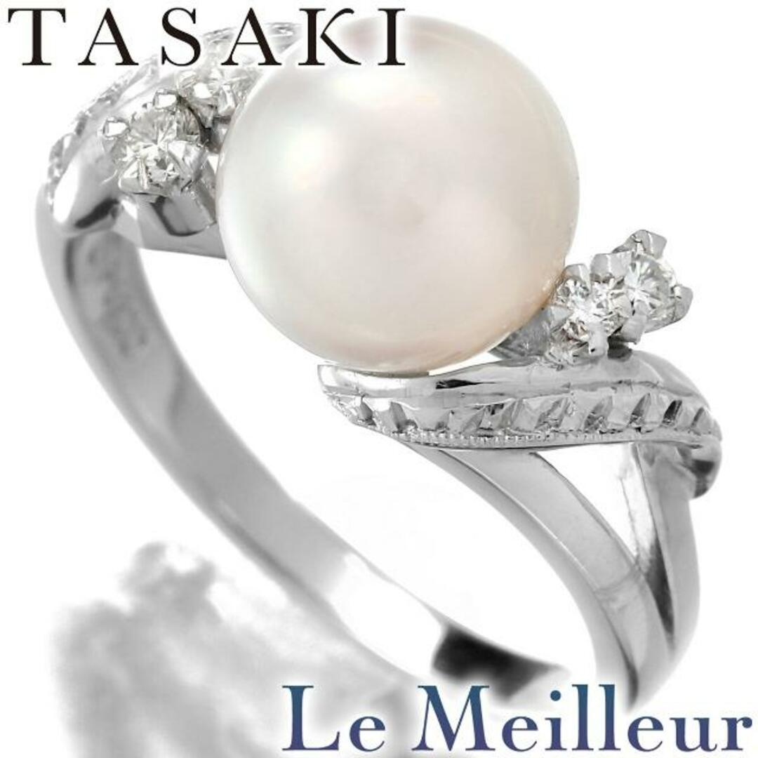 TASAKI(タサキ)のタサキ TASAKI デザインリング アコヤ真珠 8.1mm ダイヤモンド Pt900 10号 新品仕上げ レディースのアクセサリー(リング(指輪))の商品写真