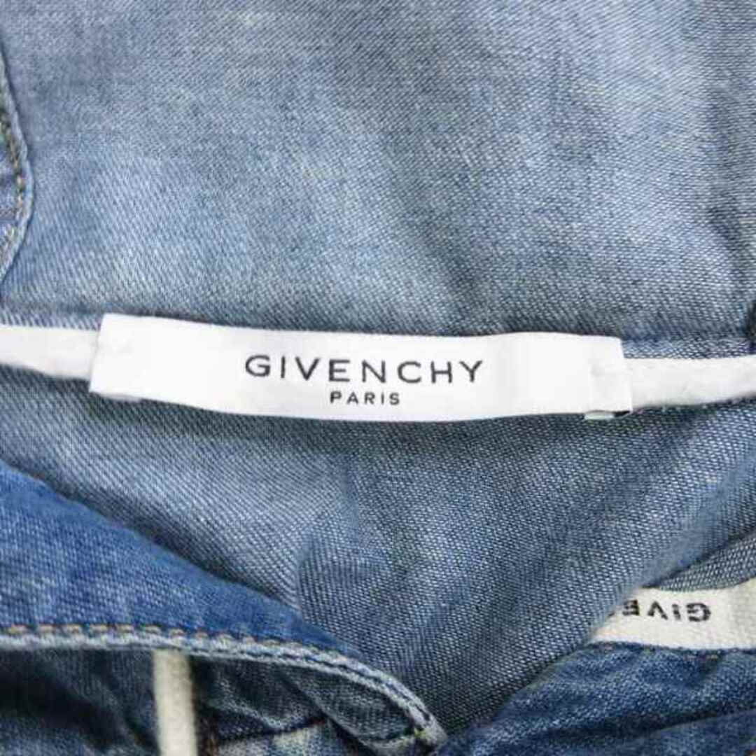 GIVENCHY(ジバンシィ)のジバンシィ 20AW デニムパーカー オーバーサイズ プルオーバー 青 XS  レディースのトップス(パーカー)の商品写真