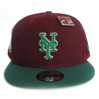 ニューエラー(NEW ERA)のニューエラ 美品 ベースボールキャップ NY 9FIFTY ボルドー 帽子(キャップ)