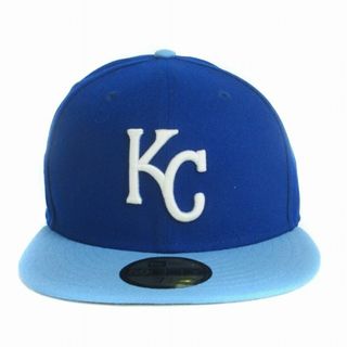 ニューエラー(NEW ERA)のニューエラ 美品 ベースボールキャップ カンザスシティ 59FIFTY 青(キャップ)