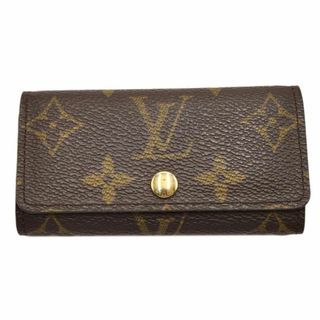 ルイヴィトン(LOUIS VUITTON)のルイヴィトン キーケース LOUIS VUITTON LV モノグラム 4連 ミュルティクレ 4 ブラウン ゴールド金具 M69517 OJ10422(キーケース)