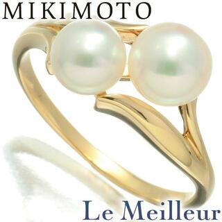 ミキモト(MIKIMOTO)のミキモト MIKIMOTO 2粒 パールデザインリング 真珠 5.7mm 真珠 6.3mm K18 12号 新品仕上げ(リング(指輪))