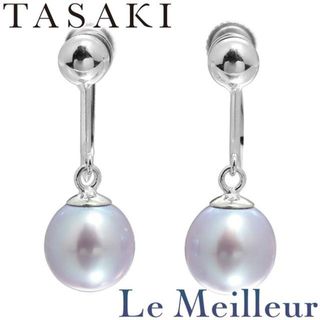 タサキ(TASAKI)のタサキ TASAKI 1粒パール イヤリング 真珠 7.1mm 750 新品仕上げ(イヤリング)