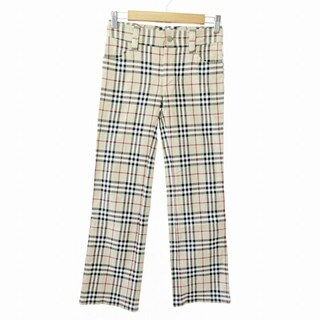 バーバリーブルーレーベル(BURBERRY BLUE LABEL)のバーバリーブルーレーベル 美品 ノバチェック パンツ スラックス ベージュ 34(カジュアルパンツ)