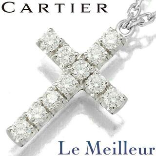 カルティエ(Cartier)のカルティエ シンボル ネックレス クロスネックレス ダイヤモンド 750 Cartier  中古 プレラブド 返品OK(ネックレス)