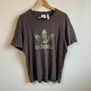 アディダス(adidas)のadidas アディダス　Tシャツ トレフォイル プリント　迷彩　ブラウン　L(Tシャツ/カットソー(半袖/袖なし))