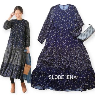 スローブイエナ(SLOBE IENA)のSLOBEIENAスローブイエナ/マルチパターンフラワープリントティアードワンピ(ロングワンピース/マキシワンピース)